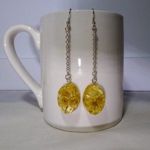 Dried flower earrings